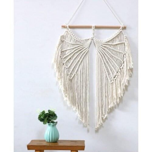 Bohemian Tapestry Pendant Decoration Gorgeous Handmade Wall Decoration Natural Cotton for Home Bedroom-Angel Wings