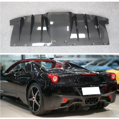 High Quality REAL CARBON FIBER REAR BUMPER TRUNK LIP SPOILER DIFFUSER For Ferrari 458 2011 2012 2013 2014