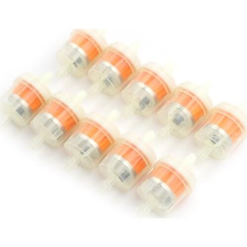 10PCS Car Dirt Pocket Bike Oil Filter Petrol Gas Gasoline Liquid Fuel Filter For Scooter Motorcycle Motorbike Motor Tool Parts
