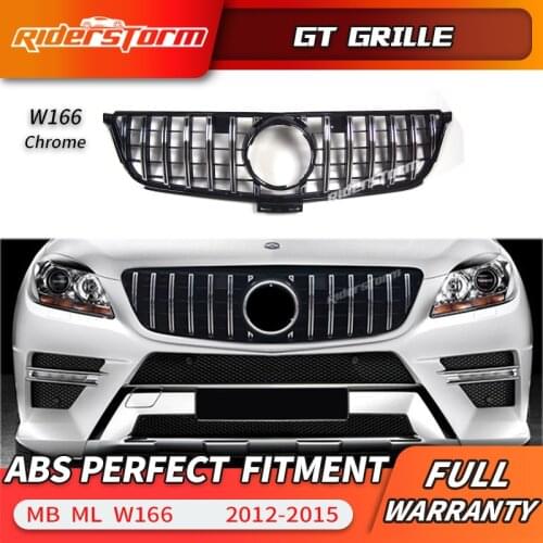 GT Style Front grille For ML Class W166 GT R grille Front Grille FOR ML class 2012-15 ML300 ML320 ML350 ml400 ML450 grille