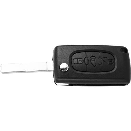 3 Buttons Car Flip Remote Key Fob Case Shell With Remote Control Folding Key Blank For Peugeot Citroen,DISPATCH,Peugeot Partner
