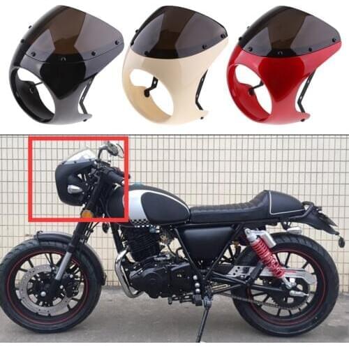 7 Inch Motorcycle Universal Retro Headlight Fairing Wind Screen Cafe Racer Less Turbulence Motorcycle Accessories