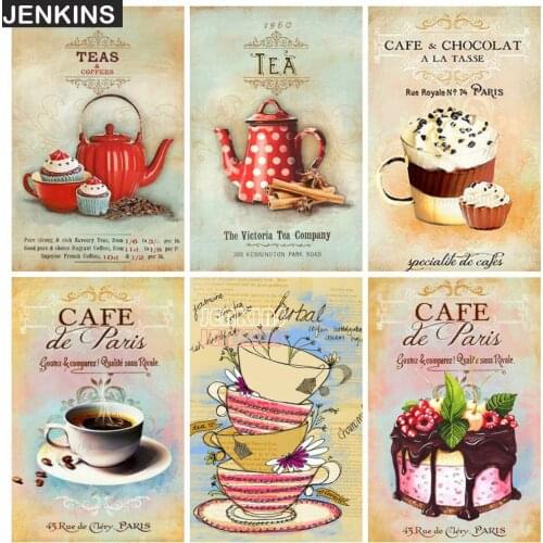 5D DIY Diamond Painting New Cartoon Diamond Embroidery Cross Stitch Kitchen Cake Rhinestones Full Mosaic Decortion JENKINS