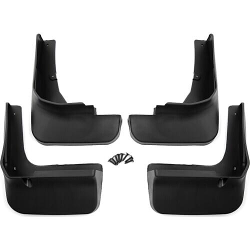 X AUTOHAUX 4PCS Black Plastic Car Front Rear Fender Mud Flaps Mudguards Splash Guards Set for Toyota Highlander 2009 2012 2015