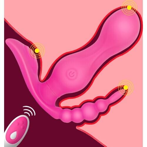 Wearable Dildo Vibrator Sex Toys for Women Dual Motors Powerful G Spot Clitoris Stimulator Wireless Remote Panties Vibrator