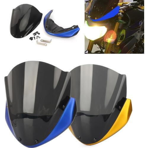 FZ09 MT09 Motorcycle Short Windscreen Windshield with bracket for Yamaha FZ-09 MT-09 2014 2015 2016