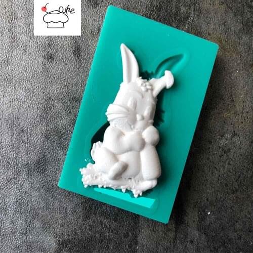 Carrot Rabbit Cake Tool baking silicone mold hightemperature DIY chocolate cake decoration fondant Epoxy silicone mold H170