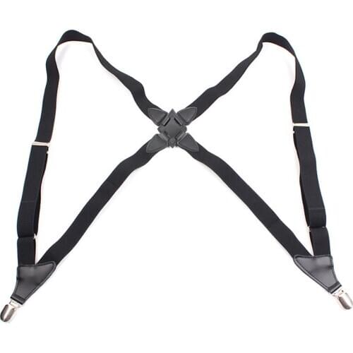 Adult Mens Harness 2.5cm Width Back Style Gentleman Suspenders Elastic Double Shoulder Strap Trousers Clothing Accessories