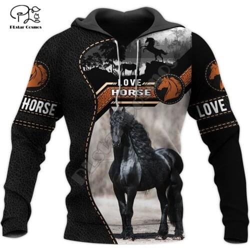 PLstar Cosmos Funny Animal Love Horse Colorful Harajuku NewFashion Tracksuit 3DPrint Men/Women Streetwear Jackets Zip Hoodies F5
