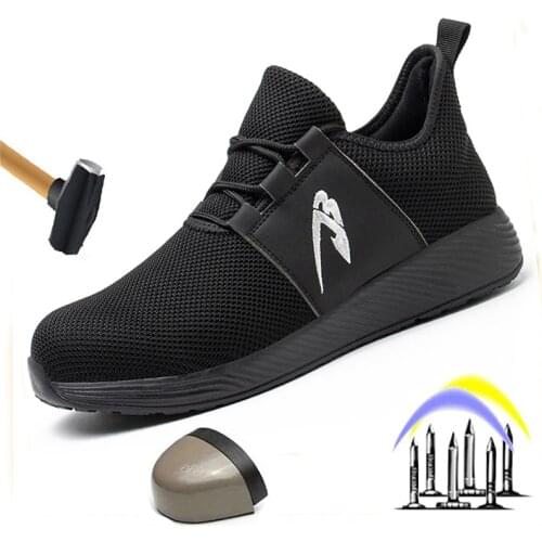 Summer New Style Mens Steel Toe Work Safety Boots Casual Breathable Outdoor Sports Shoes Puncture-Proof Boots Industrial Shoes