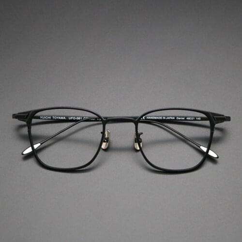 Vintage Pure Titanium Glasses Frame Men Square Myopia Prescription Eyeglasses Frames 2021 New Male Optical Korean Eyewear
