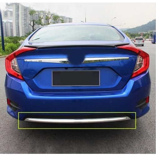 FIT FOR HONDA CIVIC 2016 2017 CHROME REAR TRUNK LID COVER TAILGATE TRIM BUMPER BACK DOOR BEZEL MOLDING GARNISH PROTECTOR 1pcs