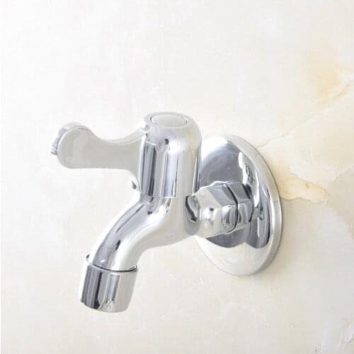 Polished Chrome Wall Mount Bathroom Mop Pool Faucet Laundry Sink Water Taps Toilet Cold Bibcock Nav168