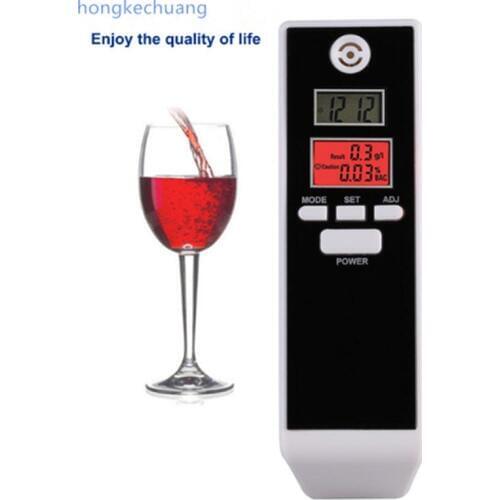 2pcs Professional Police Digital Breath Alcohol Tester Portable alcohol tester with Dual LCD screen Display Breathalyze r661