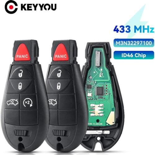 KEYYOU M3N32297100 For Dodge Dart 2012-2016 4/5 Buttons Car Remote Key Fob 433mhz ID46 Chip For Dodge Key Keyless Smart Car Key