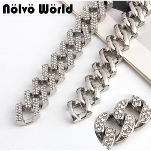 1-5 pieces Zinc Alloy 3 and 4mm thick 2 sizes Silver metal handbag chain backpack accessories handbag strap