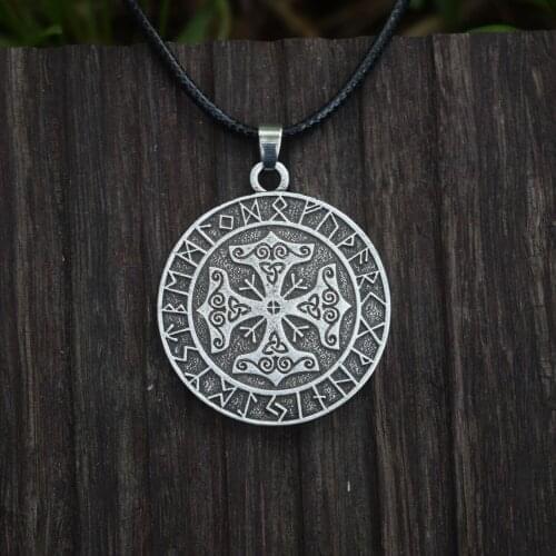 12pcs Viking Nordic Rune Odin Thunder Hammer Amulet With Chain Metal SanLan Jewelry