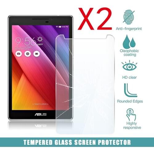 2Pcs Tablet Tempered Glass Screen Protector Cover for Asus ZenPad 7.0 Z370CG HD Eye Protection Explosion-Proof Tempered Film