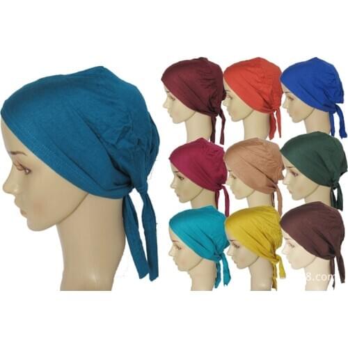 2020 soft inner Hijab Caps Muslim stretch Turban cap Islamic Underscarf Bonnet hat female headband cap turbante mujer