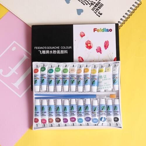 24 Color 5ml Oil Paints Tube Painting Canvas Drawing Acrylic Paint Pigment with 2 Brushes For Artists Student Art Supplies