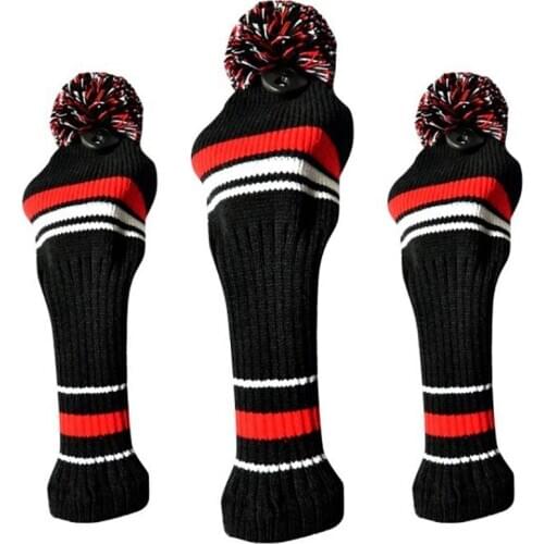 3Pcs Golf Clubs Wood Head Covers Golf Clubs Set Golf Knitting Golf Headcover
