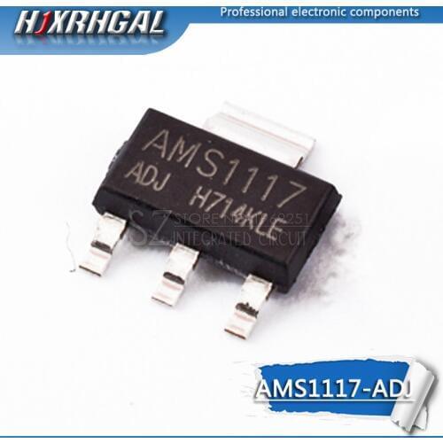50pcs AMS1117-ADJ SOT-223 AMS1117 SOT223 AMS1117-ADJ VOLTAGE REGULATOR SMD
