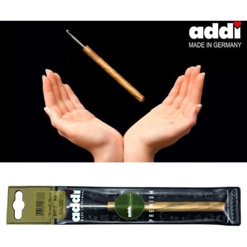 Addi 577-7 olivenholz CROCHET HOOK COMFORT SOFT HANDLE Turbo Choose size 2mm, 2.5mm, 3mm, 3.5mm, 4mm, 4.5mm, 5mm, 5.5mm 6mm