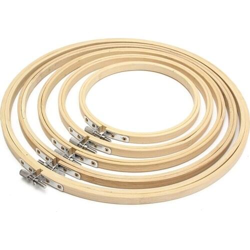 5 Sizes Bamboo Embroidery Hoop, Smooth, No Burr, Embroidery Accessories