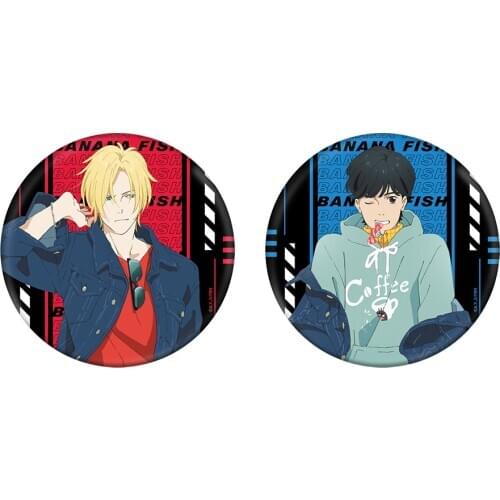 BANANA FISH Anime badge Ash Lynx Okumura Eiji Casual Suit Metal Badge Brooch Pins
