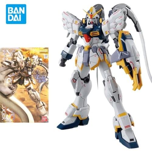 Bandai Gundam Model Kit Assemble Figure MG 1/100 EW Sandrock Anime Character New 18cm Action Dolls Collectibles Childrens Toys