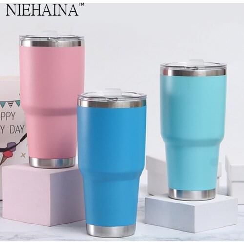900ML Travel Coffee Mug Water Cup Stainless Steel Thermos Tumbler Cups Vacuum Flask Thermo Cups Bottle Thermocup Garrafa Termica