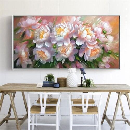 Huacan Diamond Painting 5d Flowers Full Square/Round Diamond Mosaic Cross Stitch Peony Handmade Gift Wall Art Decor For Home