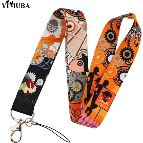 Classic Movie A Clockwork Orange Lanyards Keychain Retro Comic Style Painting Webbing Hang Rope ID Card Badge Holder Idea Gift