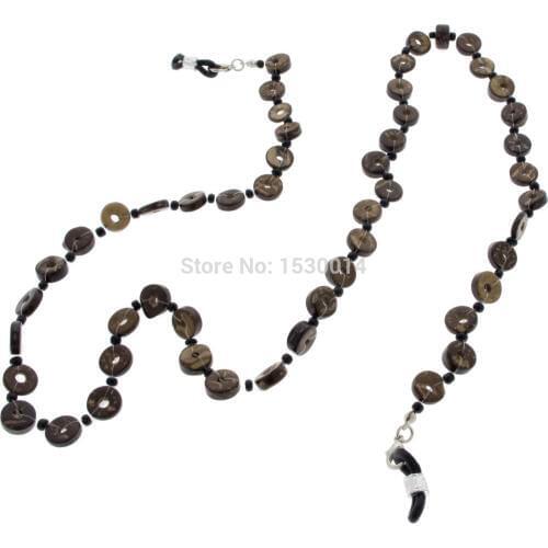Handmade fashionable coconut eyeglass beaded chain retainer holder