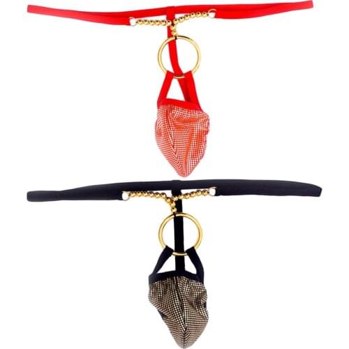 2 Pcs Mens Mesh G-string Lingerie Underwear Thong Underpants Shorts Lace Mens Underwear