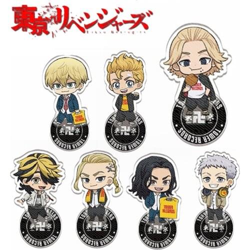 A Set Anime Tokyo Revengers Figure Acrylic Stand Model Plate Manjiro Sano Manjiro Ken Takemichi Desk Decor Standing Ornaments
