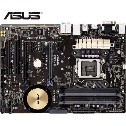 Asus Z97-E Desktop Motherboard Z97 Socket LGA 1150 i7 i5 i3 DDR3 SATA3 USB3.0 USED mainboard
