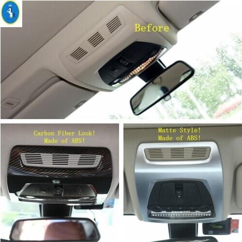 Carbon Fiber / Matte ABS Interior Kit For BMW X3 F25 X4 F26 / 5 Series F10 F18 2012 - 2017 Roof Reading Lights Lamps Cover Trim