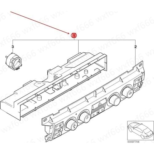 Car Air conditioning control switch switch E66b mw730 Operation panel Air conditioning control panel Knob central control switch