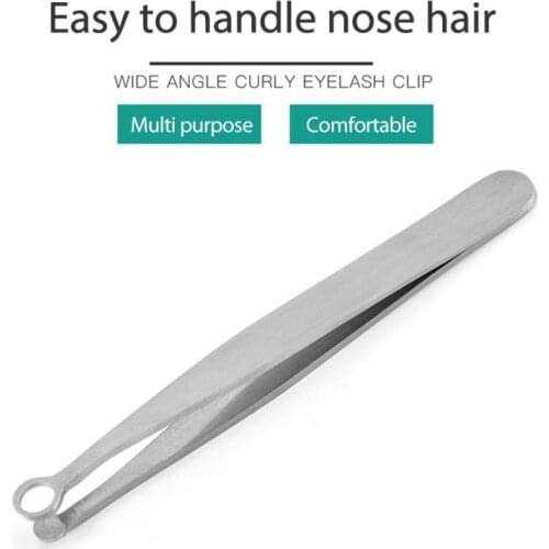 Nose Hair Trimming Tweezers Multifunction Nose Hair Removal Tweezers Round-tipped Nose Hair Clipper Stainless Steel Trimmer Tool