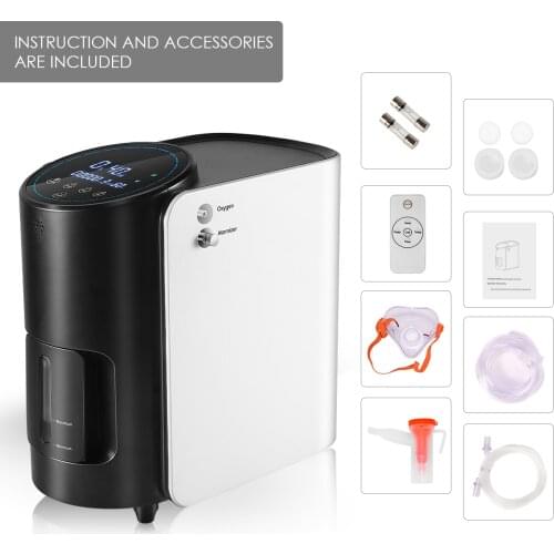 AUPOR 1-7L/min Portable Oxygen Concentrator Machine AC 110V/220V Generator Oxygen Making Machine Without Battery Air Purifier