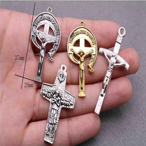 Religious Pope Cross Medal, the Cross Medal on the chest of the Pope. Orthodox Church Cross Medal.50pcs