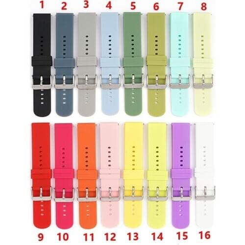 20mm Silicone Wrist Strap Smart Wristband Replacement Sport Bracelet for Samsung Galaxy Watch 42mm Gear S2 for Huawei Watch