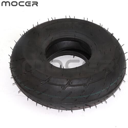 Scooter Tire and Inner Tube 10x3.50-4(3.00-4 Thread) for Mini ATV Quad,49cc 2-stroke Go Kart, Scooter, Non-slip Pneumatic Tires