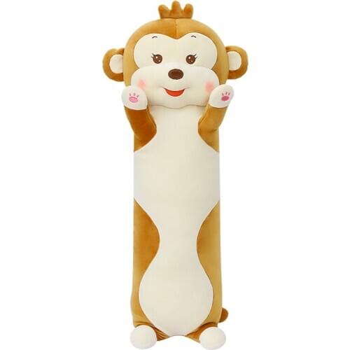 Cute cartoon monkey plush toy giant cute monkeys doll super soft sleeping pillow for children gift decoration 51inch 130cm