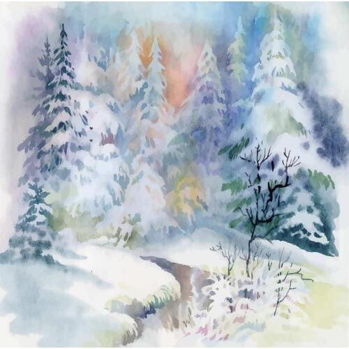 Snow Road Winter Style Old Master Photography Backdrops for Newborn Digital Printed Background for Photo Studio Fotografia