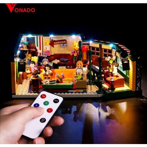 The led lights For 21319 Classic American Drama Friends Big Bang Theory Cafe LED Lighting Group Bricks Toys Gifts