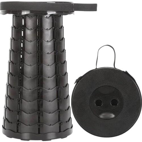 2021Telescopic Stool Adjustable Folding Camping Stool Fishing Folding Chair Portable Luban Lock Stool Bearing 300KG Retractable