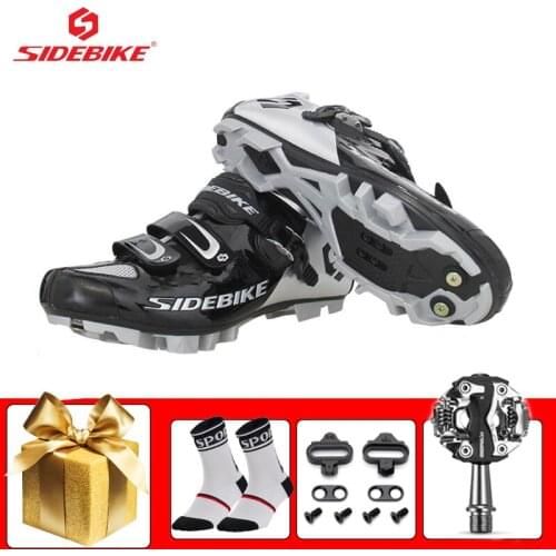 SIDEBIKE MTB Cycling Shoes Add SPD Pedals Sapatilha Ciclismo Mtb Bicycle Sneakers Outdoor Racing Mountain Bike Supertar Footwear