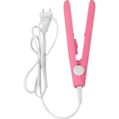 Professional Mini Portable Travel Ceramic Flat Iron Hair Straightener Splint Non Slip Design Hair Styling Tools 210-240V